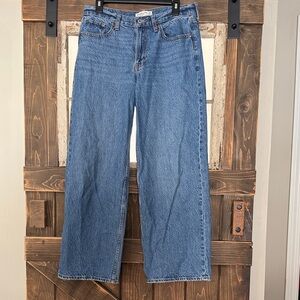 Abercrombie & Fitch Blue Wide Leg Jeans